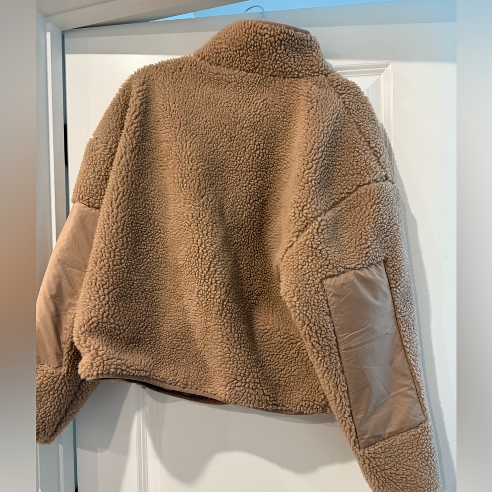 Fabletics Tan Teddy Jacket